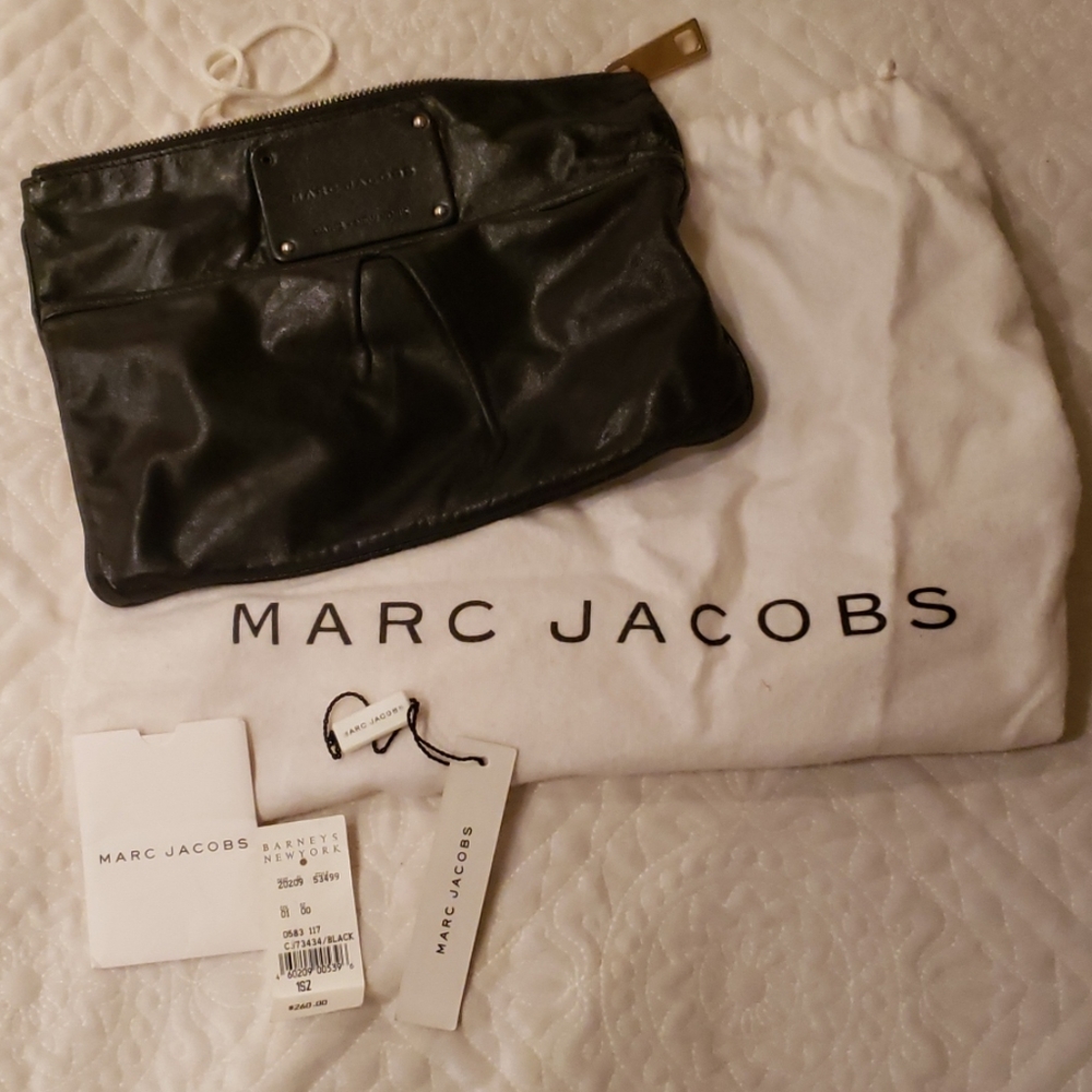 Marc Jacobs Black Leather Clutch